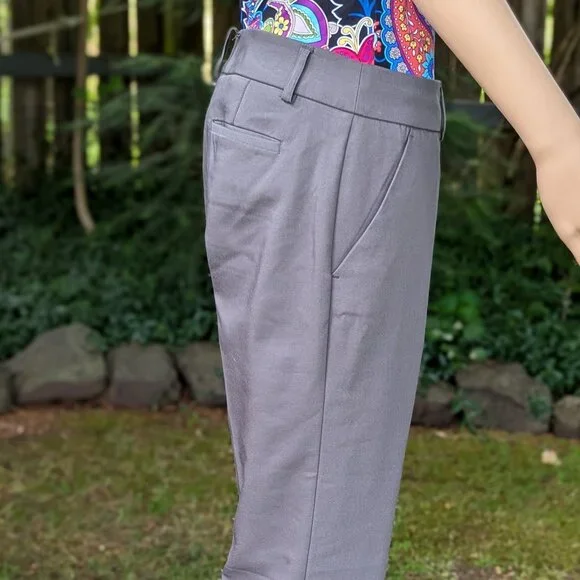 Midrise Modern Fit Straight-Leg Dress Pants Slacks Grey - Picture 3 of 5